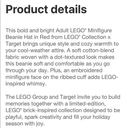Adult LEGO® Collection x Target Minifigure Patch Beanie Hat - Teal