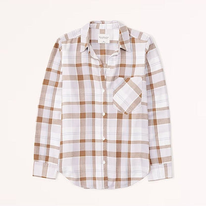 Abercrombie & Fitch Relaxed Flannel Plaid Button Down Shirt NEW Size S