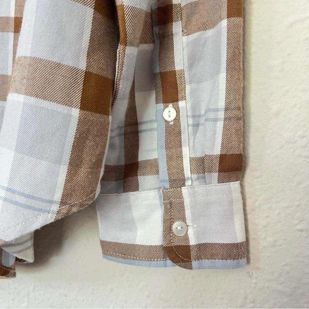 Abercrombie & Fitch Relaxed Flannel Plaid Button Down Shirt NEW Size S