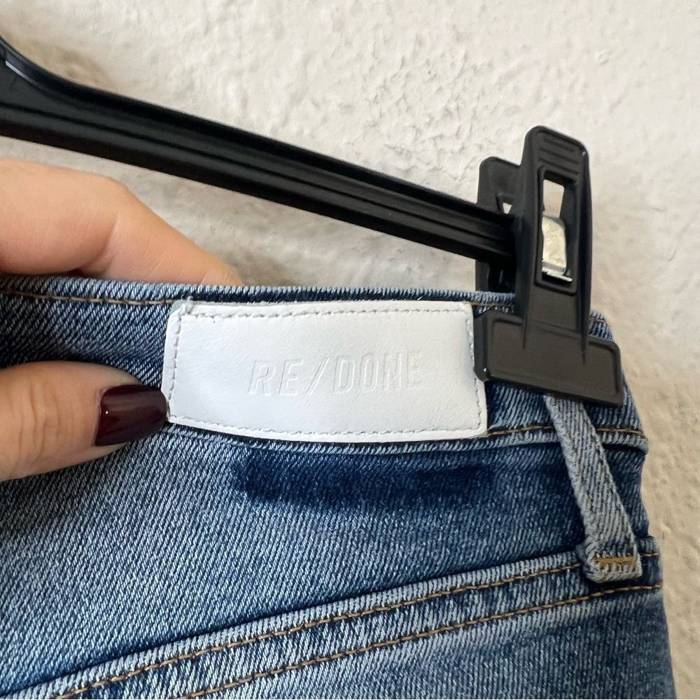 RE/DONE High Waisted Button Fly Debim Jeans Size 29 Medium Wash