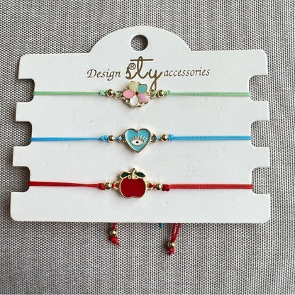 Evil Eye Lucky Macramé Protection Good Luck Bracelet NEW Set of 3