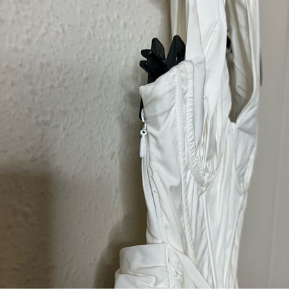 House of CB Clementine White Cutout Ruched Bodycon Mini Dress Size Small