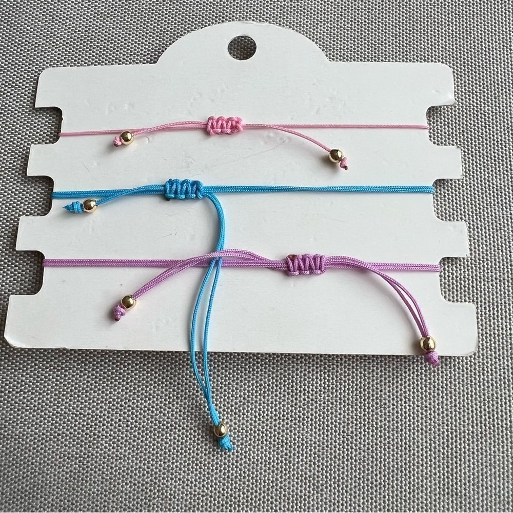 Macrame String Evil Eye Lucky Boho Bracelet NEW Set of 3