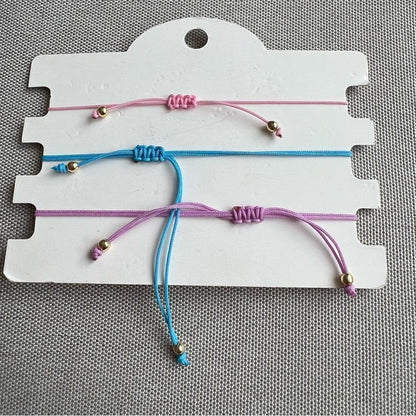 Macrame String Evil Eye Lucky Boho Bracelet NEW Set of 3