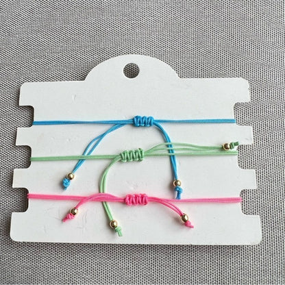 Macrame String Evil Eye Lucky Boho Bracelet NEW Set of 3