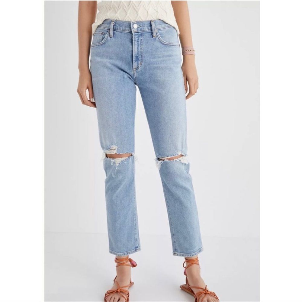 Anthropologie AGOLDE Toni High Rise Slim Straight Jeans NEW Size 24