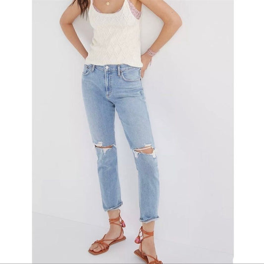 Anthropologie AGOLDE Toni High Rise Slim Straight Jeans NEW Size 24