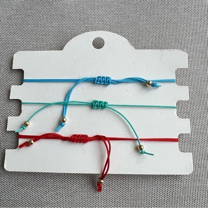 Macrame String Evil Eye Lucky Boho Bracelet NEW Set of 3