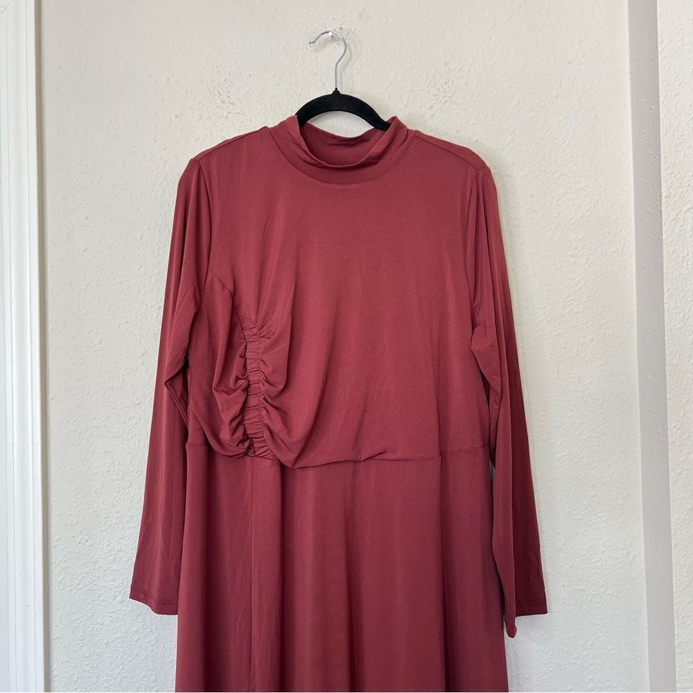 Eloquii Asymmetrical Long Sleeve Midi Dress NEW Plus Size 18