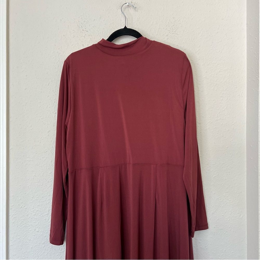Eloquii Asymmetrical Long Sleeve Midi Dress NEW Plus Size 18
