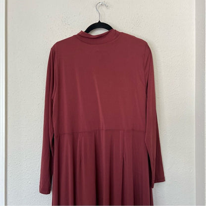 Eloquii Asymmetrical Long Sleeve Midi Dress NEW Plus Size 18