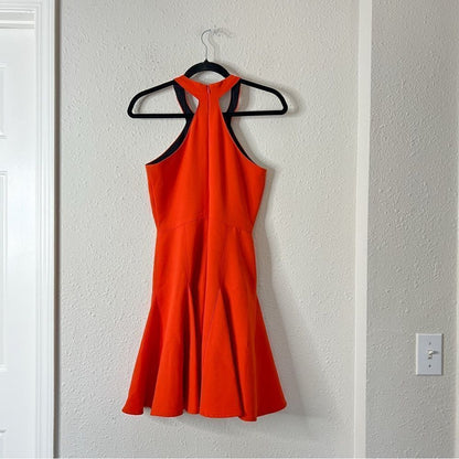 Hunter Bell Laurie Front Zip Cut Out  Flare Mini Dress Size 6