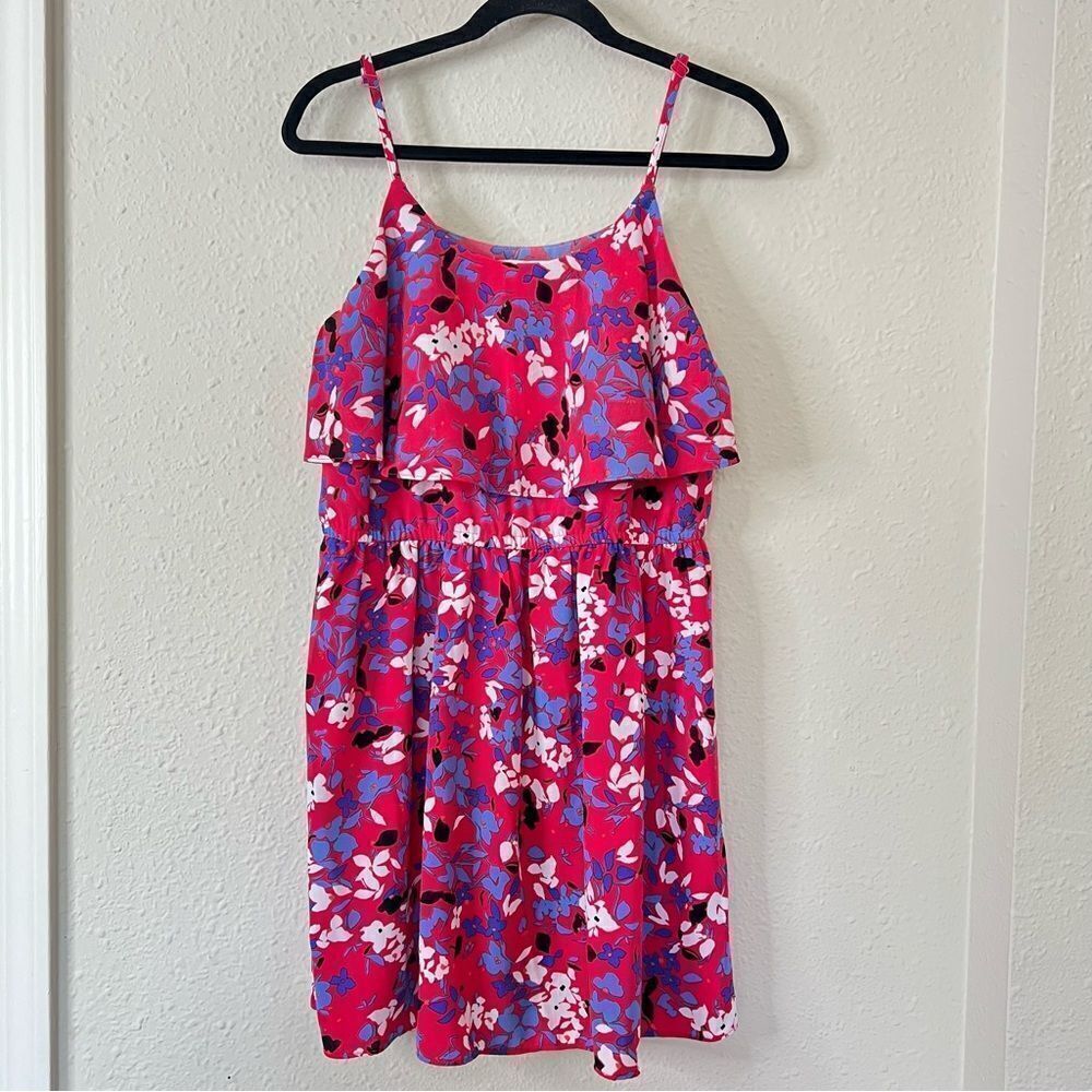 Elle Pink Floral Mini Dress Size Medium