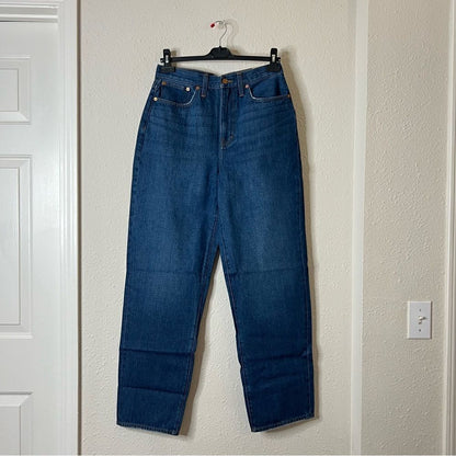 Madewell Baggy Straight Jeans in Dark Worn Indigo Wash size 26