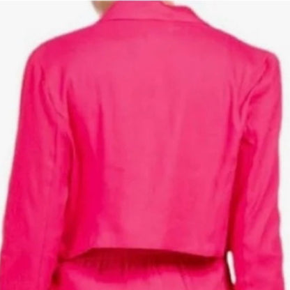 House of Harlow Linen Blend Blazer in Pink NEW Size Medium