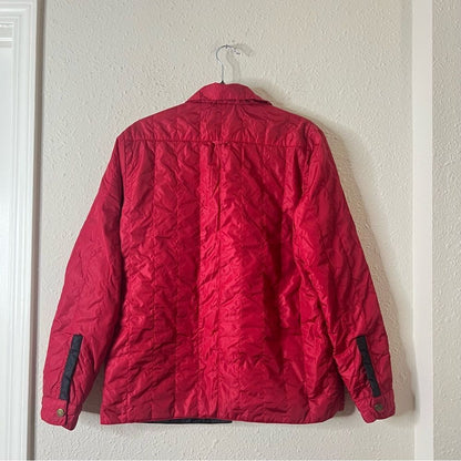 Faconnable Lightweight Quilted Jacket in Red Size Medium