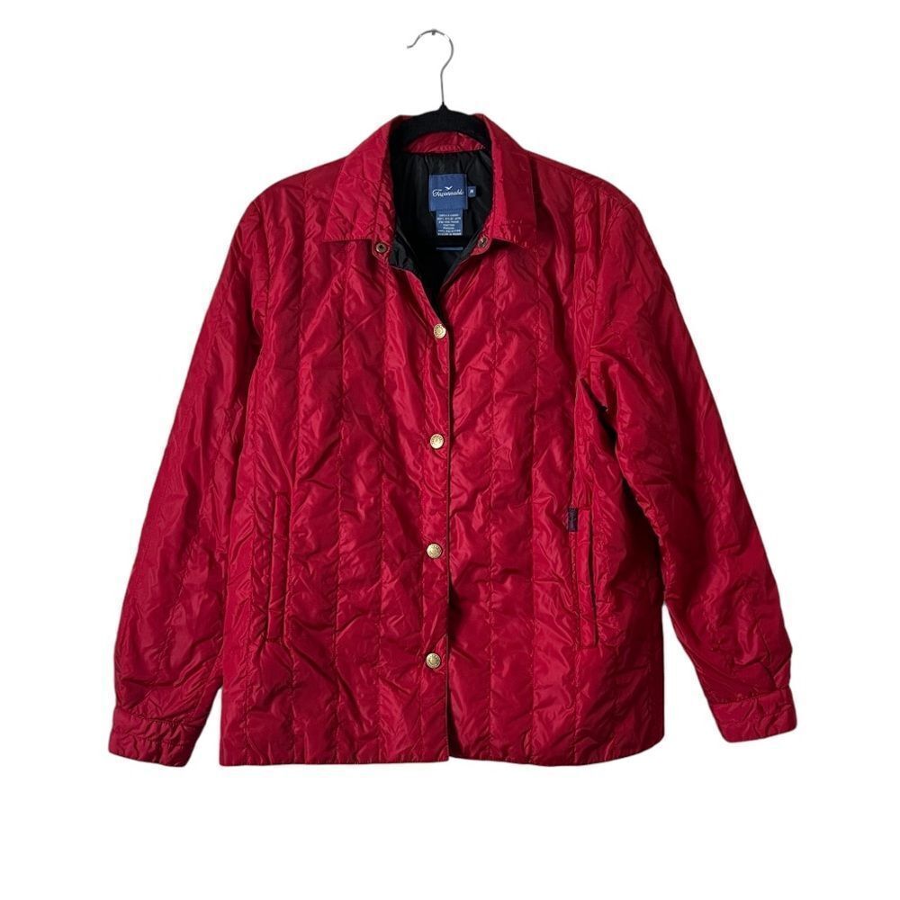 Faconnable Lightweight Quilted Jacket in Red Size Medium
