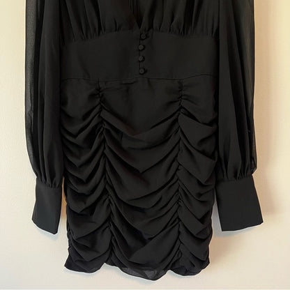 Runaway the Label Black Puff Long Sleeve Mini Dress Size 8