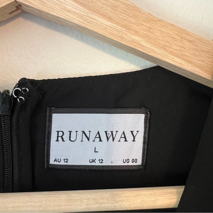 Runaway the Label Black Puff Long Sleeve Mini Dress Size 8