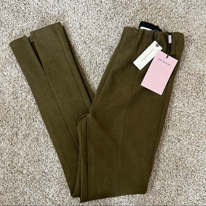 Anthropologie | Avec Les Filles Slit-Front Sueded Leggings Size XS