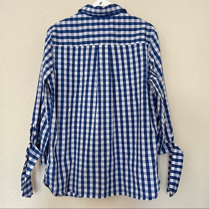 Croft & Barrow Embroidered Gingham Button Down Shirt