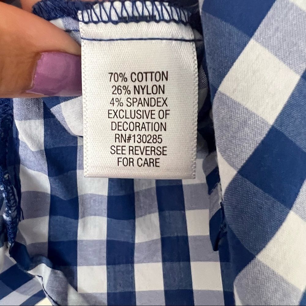 Croft & Barrow Embroidered Gingham Button Down Shirt