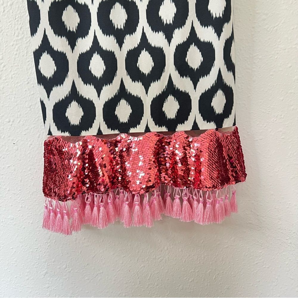 Sachin + Babi Ayran Midi Sequin Tassel Cocktail Dress NEW Size 4 (FLAWED)