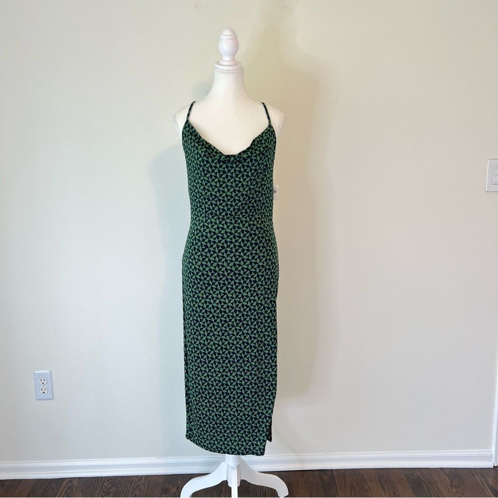 Abercrombie & Fitch Cowl Neck Strappy Midi Slip Dress NEW Size XSP