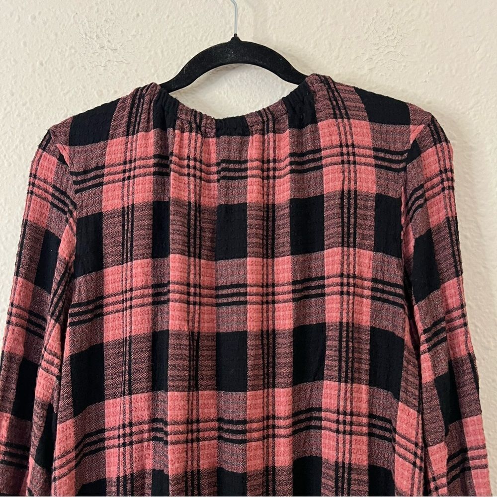 Anthropologie Cloth & Stone Daia Plaid Mini Dress Size Large (Missing Belt)