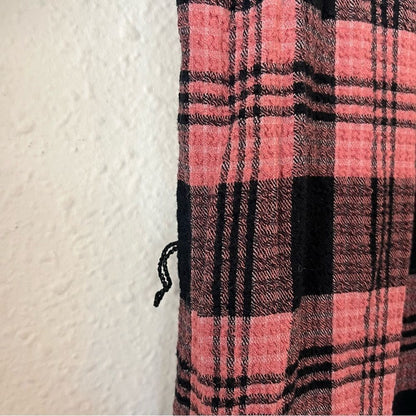 Anthropologie Cloth & Stone Daia Plaid Mini Dress Size Large (Missing Belt)