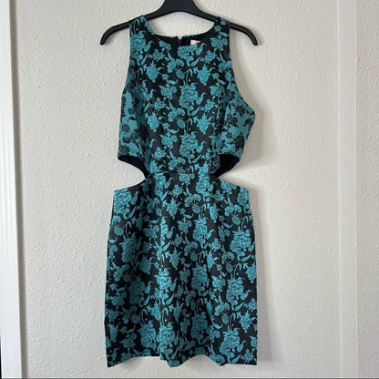 Anthropologie Hutch Floral Jacquard Cut-Out Mini Dress NEW Size 10