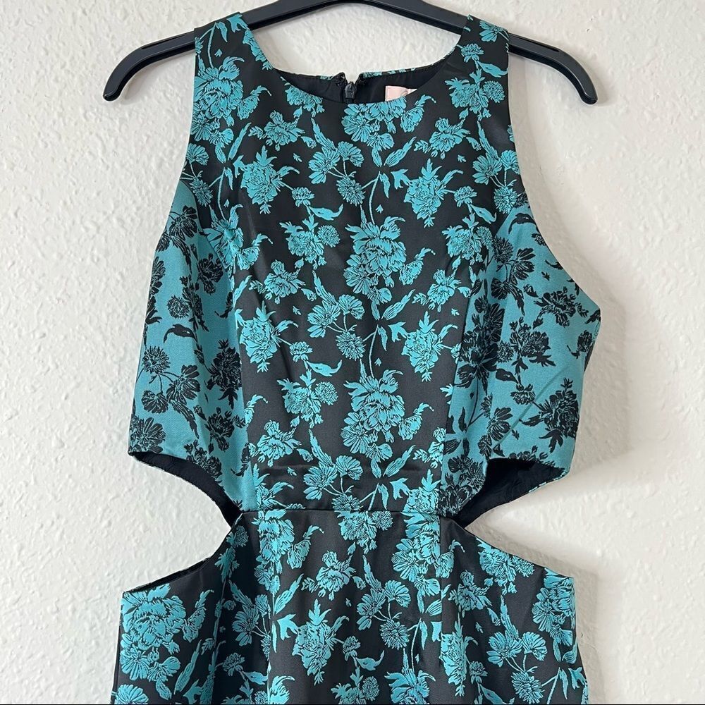 Anthropologie Hutch Floral Jacquard Cut-Out Mini Dress NEW Size 10