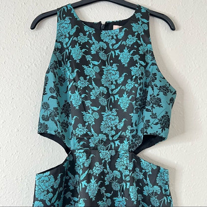 Anthropologie Hutch Floral Jacquard Cut-Out Mini Dress NEW Size 10
