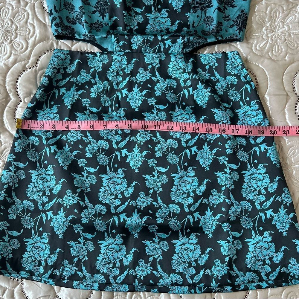 Anthropologie Hutch Floral Jacquard Cut-Out Mini Dress NEW Size 10