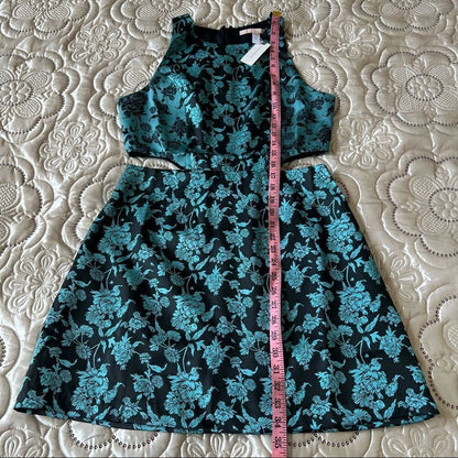 Anthropologie Hutch Floral Jacquard Cut-Out Mini Dress NEW Size 10