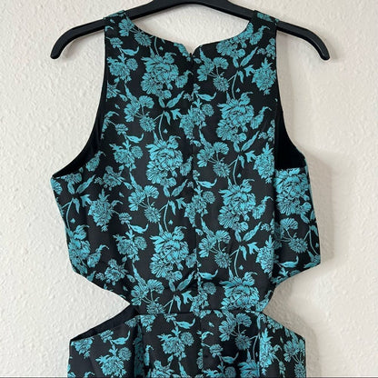 Anthropologie Hutch Floral Jacquard Cut-Out Mini Dress NEW Size 10