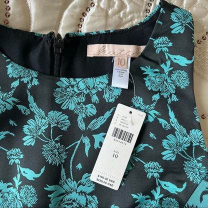 Anthropologie Hutch Floral Jacquard Cut-Out Mini Dress NEW Size 10