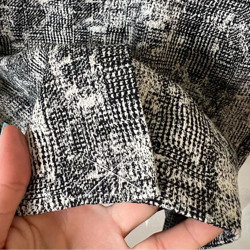 MM Lafleur Aditi Sheath Dress in Black and White Crackle Print NEW Size 2