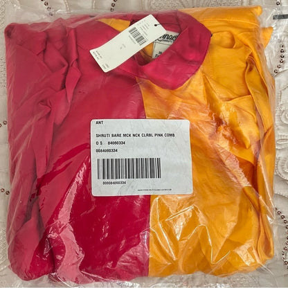 Anthropologie Pinnacle by Shruti Sancheti Mock-Neck Colorblock Ruffle Dress NEW