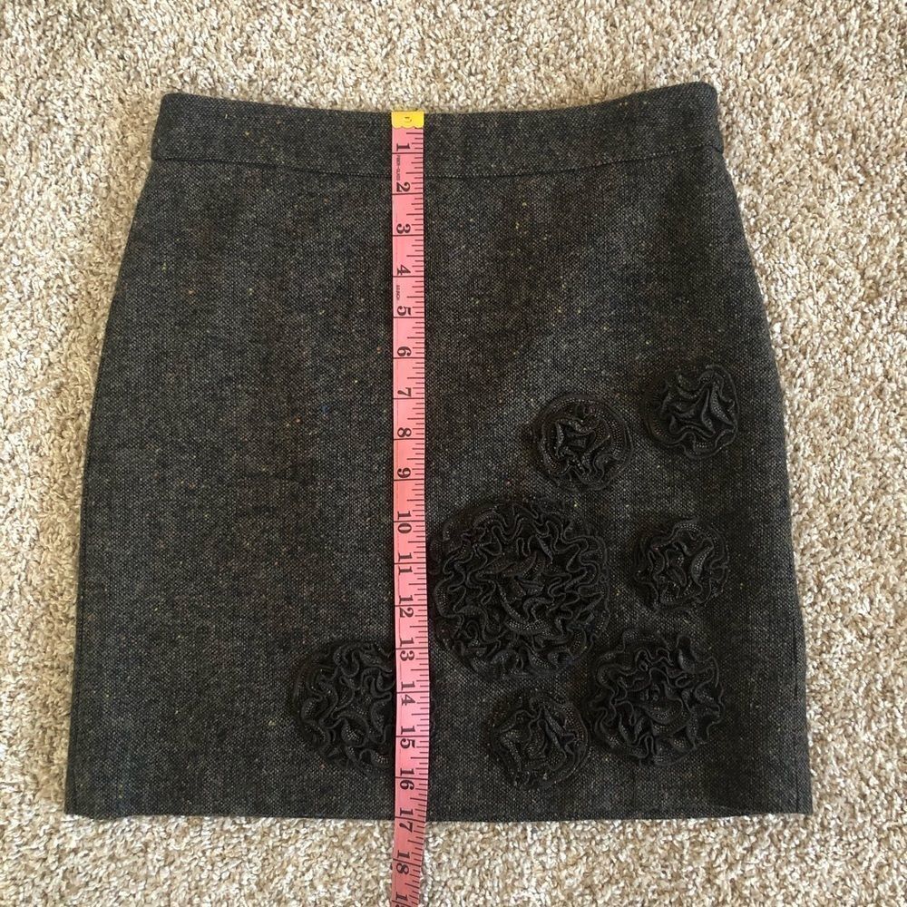 LOFT Speckled Brown Wool Blend Mini Skirt Size 00P