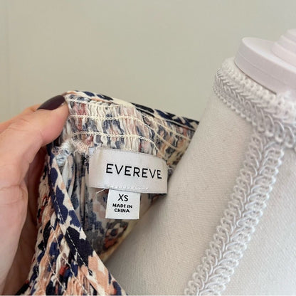 Evereve Layla Ikat Print Blouse Top Size XS