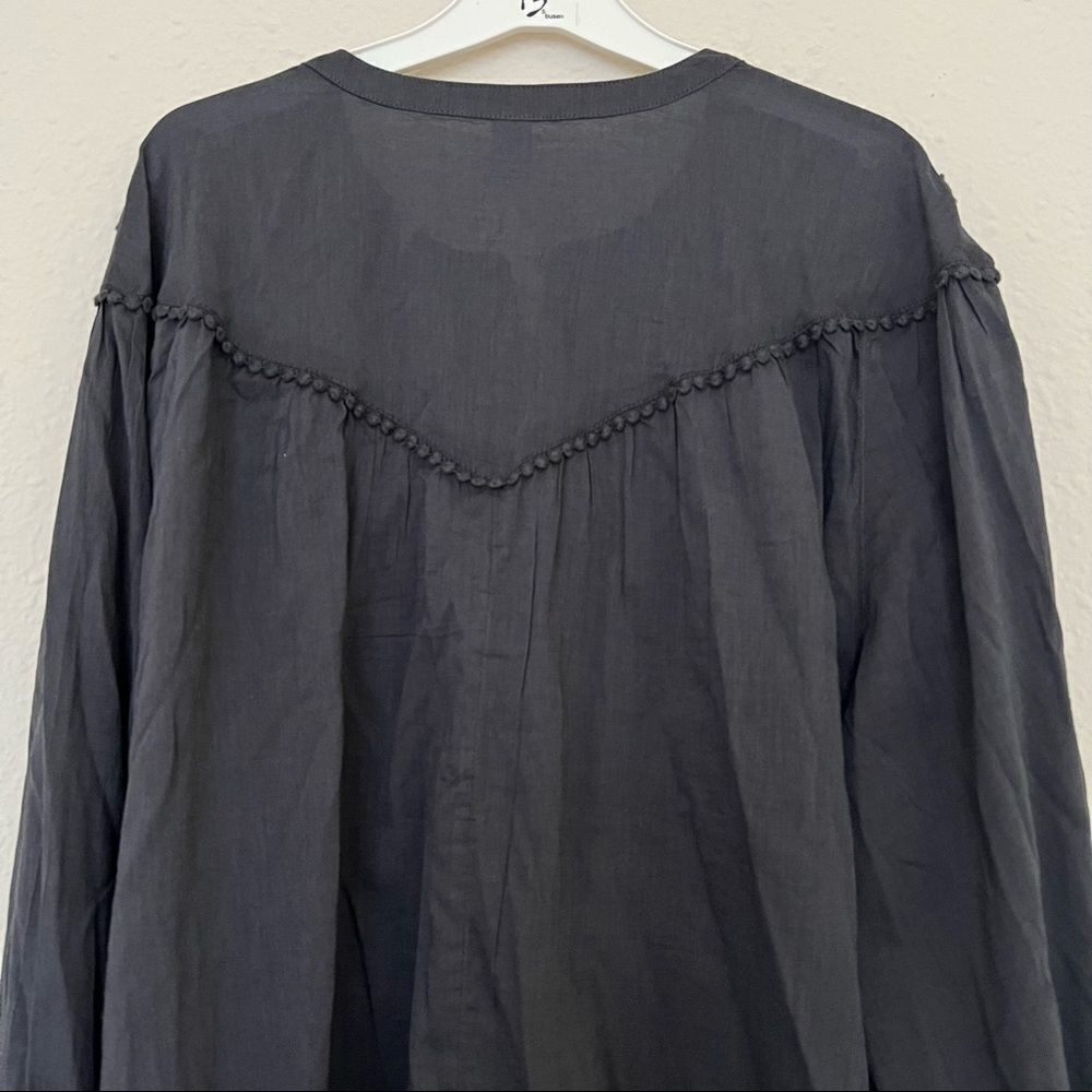 Old Navy Oversized Crochet Pom-Pom Dolman-Sleeve Blouse Size XL