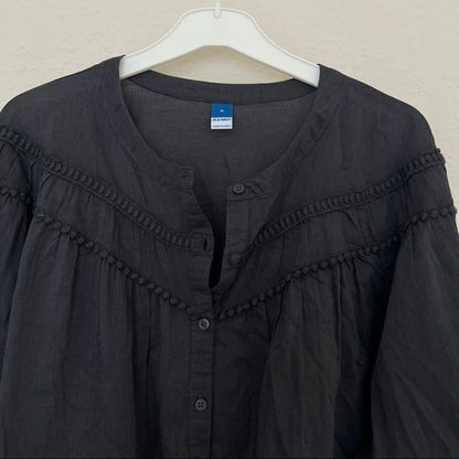 Old Navy Oversized Crochet Pom-Pom Dolman-Sleeve Blouse Size XL