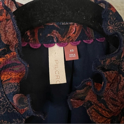 Anthropologie Pilcro The Tavi Floral Buttondown Blouse Top Size XS