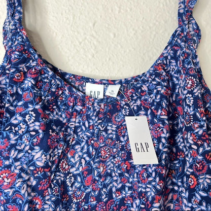 GAP Floral Flutter Sleeves Tank Top Size XL
