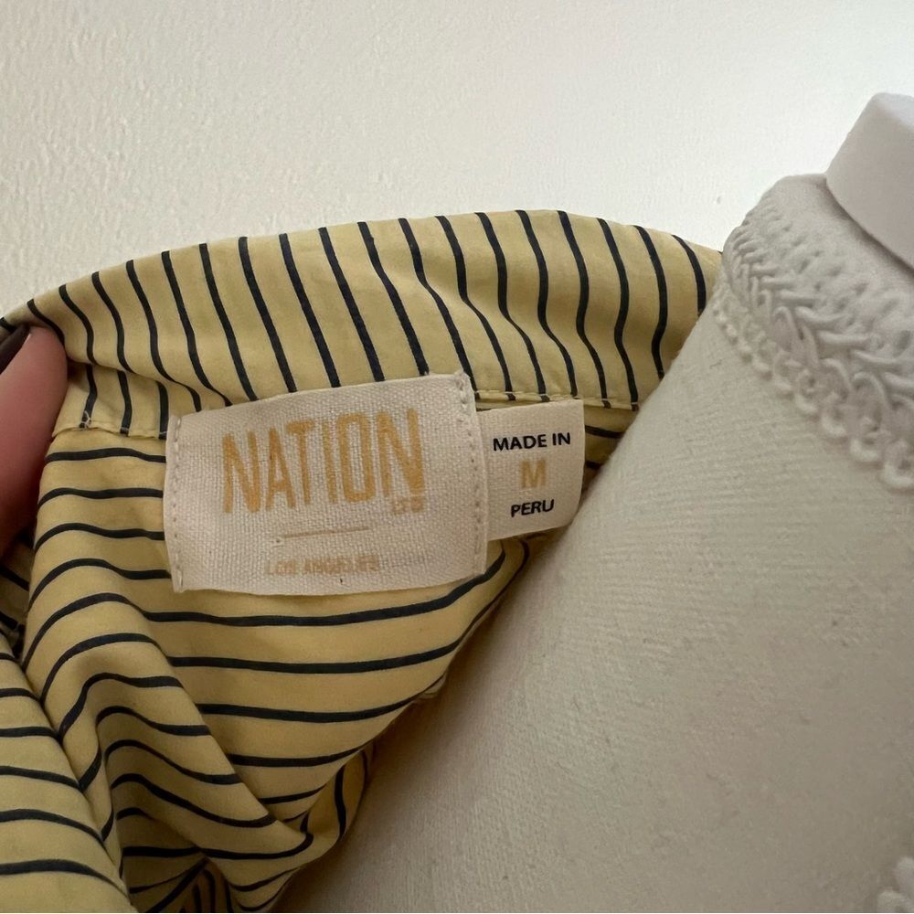Nation LTD Nida Striped Mini Shirt Dress Size Medium