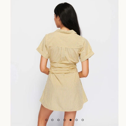 Nation LTD Nida Striped Mini Shirt Dress Size Medium