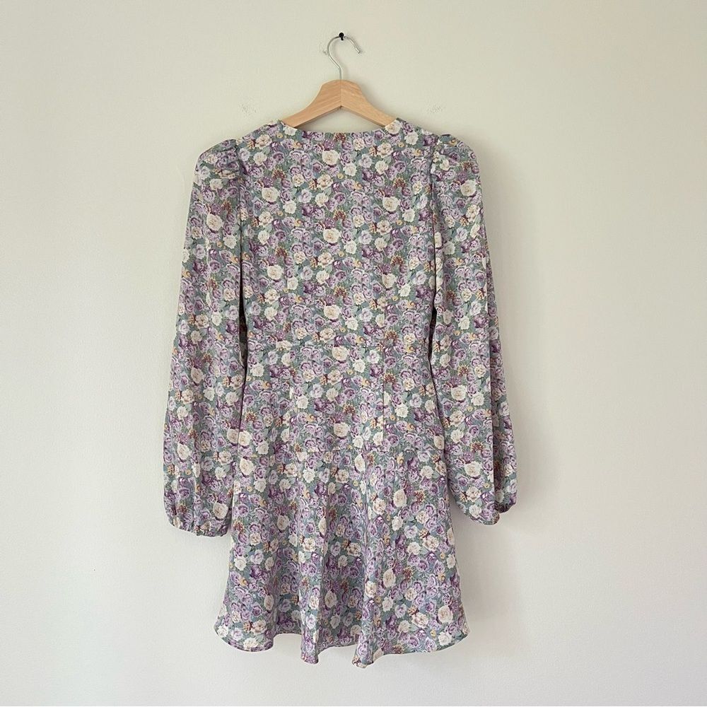 ASTR The Label Floral Mini Dress Long Sleeve