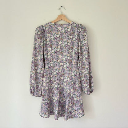 ASTR The Label Floral Mini Dress Long Sleeve