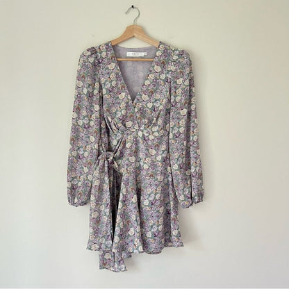 ASTR The Label Floral Mini Dress Long Sleeve